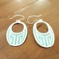 925 Sterling Silver Malachite Dangle Earrings Made in Mexico
