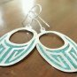 925 Sterling Silver Malachite Dangle Earrings Made in Mexico