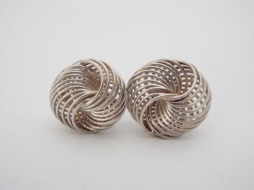 925 Sterling Silver Wire Knots Stud Earrings