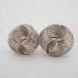 925 Sterling Silver Wire Knots Stud Earrings