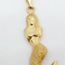 18k Yellow Gold Mermaid Pendant Branded GA