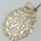 $290 14k yellow gold I Love You Pendant