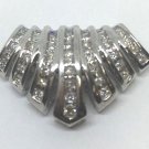 10k White Gold Diamond Slider Pendant 1.5 Carat TCW