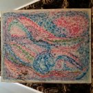 24 x 30 Vintage Abstract Acrylic on Canvas Signed by Artist R. Hecht