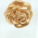 14k Solid Gold Puffed Rose Flower Charm