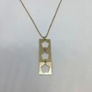 14k Yellow Gold 19 inch Box Chain Necklace w Flexible Star Themed Pendant