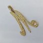 14k Yellow Gold M Initial Name Letter Pendant 29mm Tall