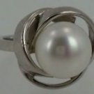 Sterling silver pearl rings size 7