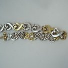 Tiffany & Co Sterling and 18k Yellow Gold Paloma Picasso Loving Hearts Bracelet