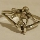 Vintage 925 sterling silver designer signed Cupid love ring size 7 Made in ITALY