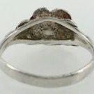 Fine vintage 925 sterling silver flower ring size 6.5