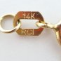 14k Yellow Gold Multicolor Gemstone Necklace 18 inch