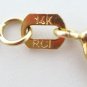 14k Yellow Gold Multicolor Gemstone Necklace 18 inch