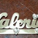 14k SOLID Yellow Gold Nameplate "VALERIE" Diamond and Pearl on 17 inch 14k Chain