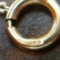 14k SOLID Yellow Gold Nameplate "VALERIE" Diamond and Pearl on 17 inch 14k Chain