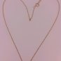 14k SOLID Yellow Gold Nameplate "VALERIE" Diamond and Pearl on 17 inch 14k Chain