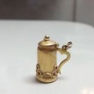 Vintage 18k Yellow Gold Lidded Vase Traditional Charm with Filigree