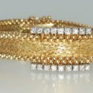 Vintage 14k yellow gold moissanite Baume & Mercier Geneve wristwatch for women