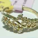$418 Retail 14k yellow gold 0.05 carat diamond ring size 7