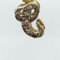 14k Two Tone Gold Initial Letter C Charm With Diamond