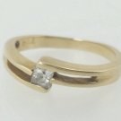 18k yellow gold cz wedding band size 4.5