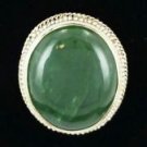 Fine 14k Yellow Gold Freshwater Pearl Dark Green Jade Pendant