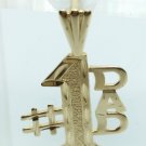 14k Yellow Gold Traditional Number #1 One DAD Pendant