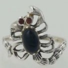 Vintage Sterling Silver Ruby Eye Scorpion Ring Size 6.5