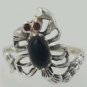 Vintage Sterling Silver Ruby Eye Scorpion Ring Size 6.5