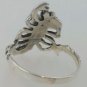 Vintage Sterling Silver Ruby Eye Scorpion Ring Size 6.5
