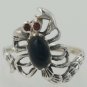 Vintage Sterling Silver Ruby Eye Scorpion Ring Size 6.5