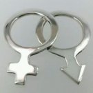 925 Sterling Silver Gender Symbol Pendant