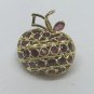 18k Yellow Gold Sapphire and Ruby Studded Golden Apple of Seduction Pendant
