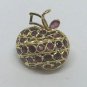 18k Yellow Gold Sapphire and Ruby Studded Golden Apple of Seduction Pendant