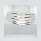 925 Sterling Silver Wavy Ring Size 8.5 Made In Mexico Mejico