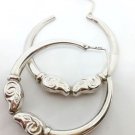 925 Sterling Silver Double Ram Twin Snake Hoop Earrings