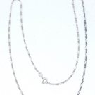 925 Sterling Silver 1mm Figaro Chain 20 inches