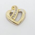 10k Yellow Gold Diamond Heart Pendant 0.07 Carat TCW