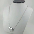 Sterling silver BIG heart choker necklace free engraving valentines love gift