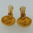 Vintage Designer Signed Gold tone NATORI Clip On Earrings