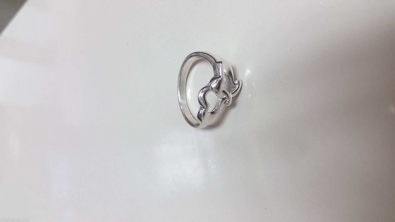 925 Sterling Silver Double Heart Ring Size 6.5