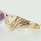 $554 Retail handmade in the USA 10k yellow gold heart band ring size 7