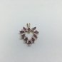 14K Yellow Gold Diamond and Ruby Heart Pendant 0.7 Carat TCW Brand Name GS