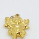 14k Yellow Gold Puffy Angel Fat Cherub Pendant Convertible to Charm