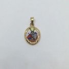Vintage 14k Yellow Gold Jewish Shma Yisrael Pendant Ten Commandments Moses Horns
