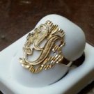 $224 Retail Vintage Italian 14k Yellow Gold Name Ring Size 7 Letter Y Initial