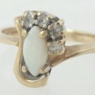 10k yellow gold diamond and opal cocktail ring by ROMANY size 8.5