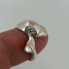 950 fine sterling silver 18k yellow gold dolphin marine animal ring size 7