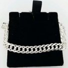 Italian 925 Sterling silver fancy link bracelet 7.75 inches 7mm wide polished