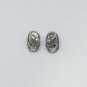 925 Sterling Silver Non Piercing Framed Leaf Earrings Clamp Back